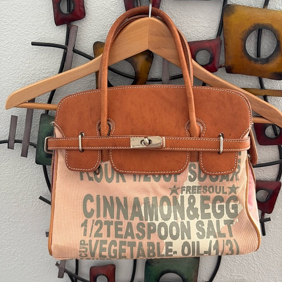 Freesoul Handbags - Free soul hand bag leather trimmed